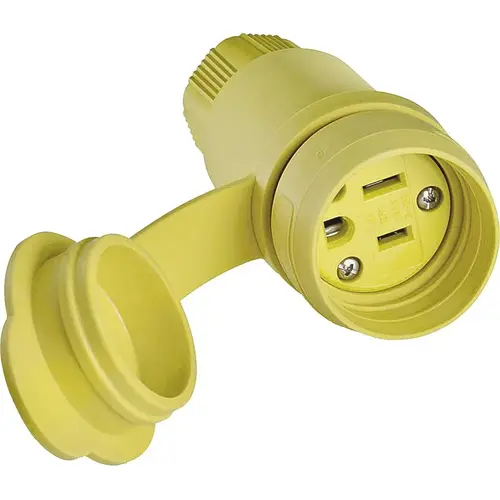 Electrical Connector, 2 -Pole, 15 A, 125 V, IP66, NEMA: NEMA 5-15, Yellow