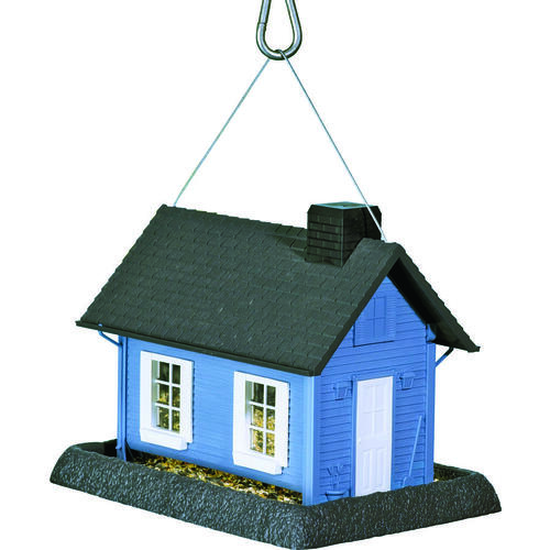 North States 9065M 9065 Wild Bird Feeder, Cottage, 8 lb, Plastic, Blue/Gray, 11-1/2 in H, Pole Mounting