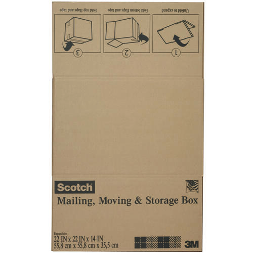 SCOTCH 8022FB Folded Box, L, Brown