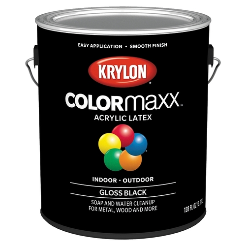 Exterior Paint, Gloss, Black, 1 gal - pack of 2