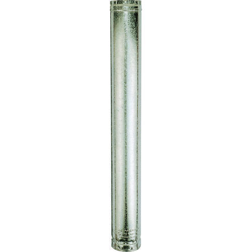 Type B Gas Vent Pipe, 6 in OD, 3 ft L, Galvanized Steel - pack of 6