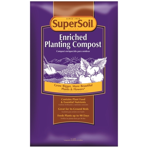 Miracle-Gro 75452490 SuperSoil Enriched Planting Compost, Solid, 2 cu-ft Bag