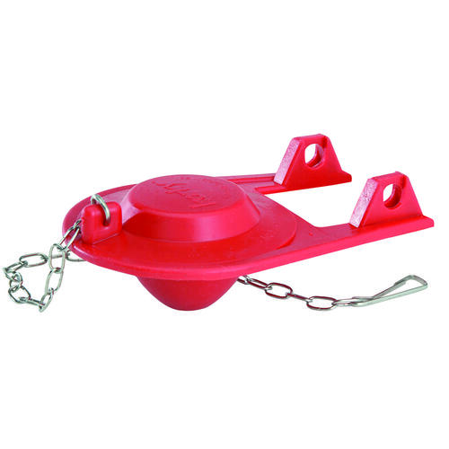 Toilet Flapper, Specifications: 2 in Size, Rubber, Red, For: 2 in Opening Flush Valve Toilet