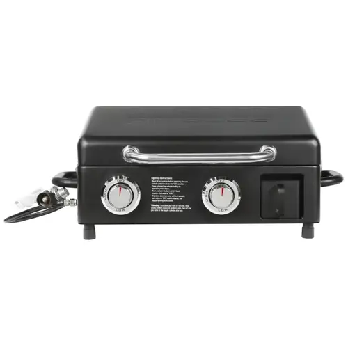 Sportsman Portable Gas Griddle, 18,000 Btu, Propane, 2-Burner Black