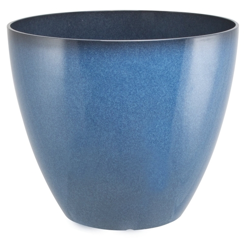 Planter, 15 in Dia, Round, Resin, Blue - pack of 6