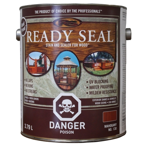 Ready Seal 130C-XCP4 Wood Stain and Sealant, Mahogany, 1 gal - pack of 4