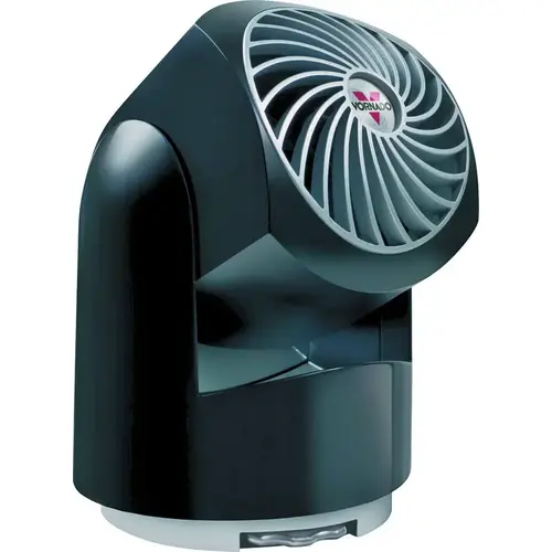 Air Circulator, 120 V, 4.4 in Dia Blade, 2-Speed, 47 cfm Air, 2600 rpm Speed, Black