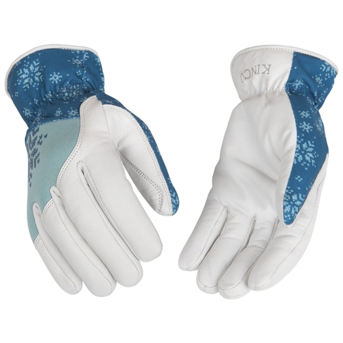 103HKWM Hybrid Gloves, Women's, M, Wing Thumb, Easy-On, Shirred Elastic Cuff, Polyester Spandex Fabric Back