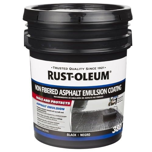 Rust-Oleum 301998 380 Series Non-Fibered Coating, Black, 5 gal Pail, Liquid