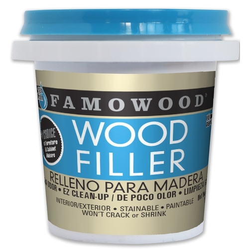 Famowood Wood Filler, Paste, Cherry/Dark Mahogany, 0.25 pt
