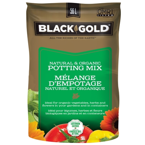 Black Gold 1402040.LT056P Natural and Organic Potting Mix, 56 L