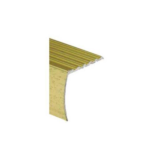 SHUR-TRIM FA2190HSI03 Stair Nose Moulding, 3 ft L, 1-1/8 in W, Aluminum, Hammered Silver