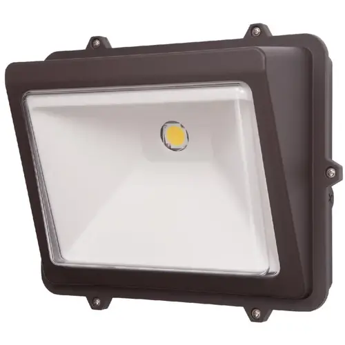Halo WP5550LBZ Flood Light, 120 V, 50 W, LED Lamp, 180 deg Beam, 5500 Lumens Lumens, 5000 K Color Temp, Aluminum Fixture Bronze