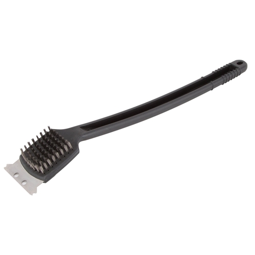 Omaha JJ18600 Grill Brush, 2-1/8 in L Brush, 2 in W Brush, Stainless Steel Bristle, Stainless Steel Bristle