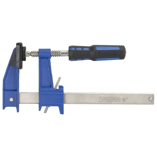 Ratchet Bar Clamp, 6 in Max Opening Size, 2-1/2 in D Throat, Steel Body