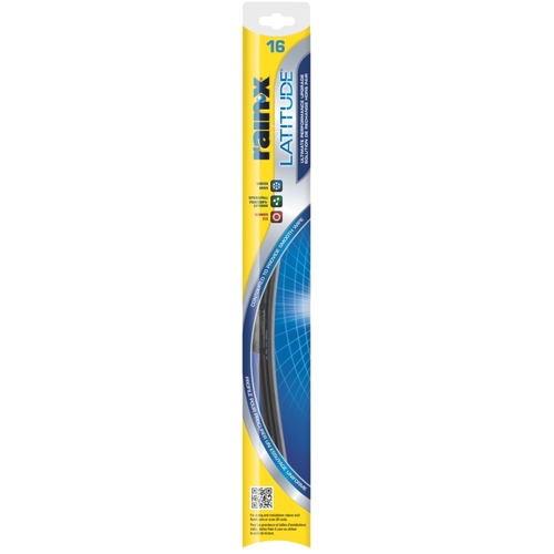 Latitude Wiper Blade, 16 in, Contoured Blade, Synthetic Rubber