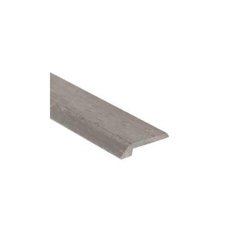Molding Tile Edge Cap, 12 ft L, 3/4 in W, Aluminum, Hammered Silver