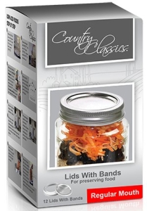 Gossi CCCBL-012-RM Canning Jar Lid and Band, Steel, Silver Cap/Lid - pack of 12