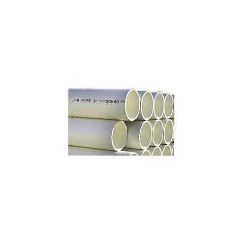J&M Manufacturing 30692 PIPE SEWER PERF WHITE 4INX10FT