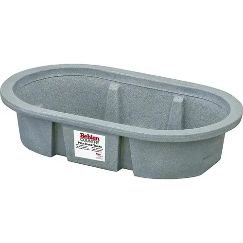 Farm Stock Tank, Round, 50 gal Capacity, Polyurethane, Granite Tan