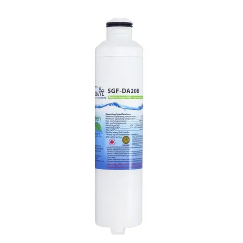 Refrigerator Water Filter, 0.5 gpm, 0.5 um Filter, Coconut Shell Carbon Block Filter Media