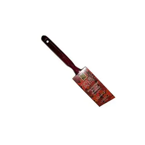 Nature's Palette Angular Paint Brush, 2 in W, 2-3/4 in L Bristle, Nylon/Polyester Bristle, Sash Handle