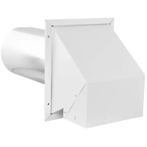 R2 Series Exhaust and Intake Hood, 6 in Duct, Steel Hood, White Hood