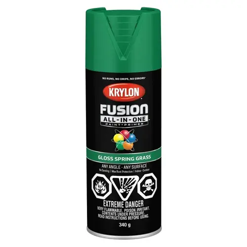 Fusion All-In-One Paint and Primer, Gloss, Spring Grass, 12 oz, Can