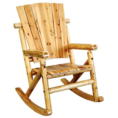 Duraflame TX 95100 Aspen Single Rocking Chair, 29-1/2 in OAW, 44-1/2 in OAD, 35.43 in OAH, Wood Varnish