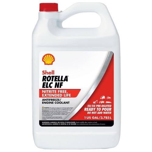 Shell Rotella 550041810-XCP6 Extended Life Nitrite-Free Coolant, 1 gal Jug, Red - pack of 6