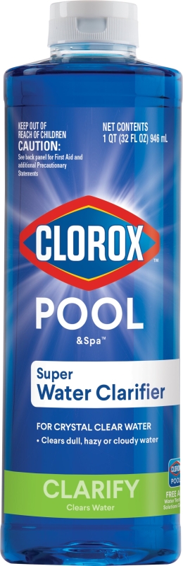 CLOROX 58232CLX 58032CLX Super Water Clarifier, 32 oz, Liquid, Almond, Light Yellow