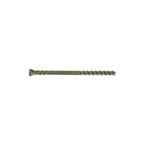 Deck Screw, #7 Thread, 1-7/8 in L, Trim Head, Star Drive, Carbon Steel, ProTech-Coated