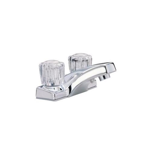 Fundamentals Series Bathroom Faucet, 1.5 gpm, 2-Faucet Hole, Resin, Polished Chrome, 4 in Faucet Centers