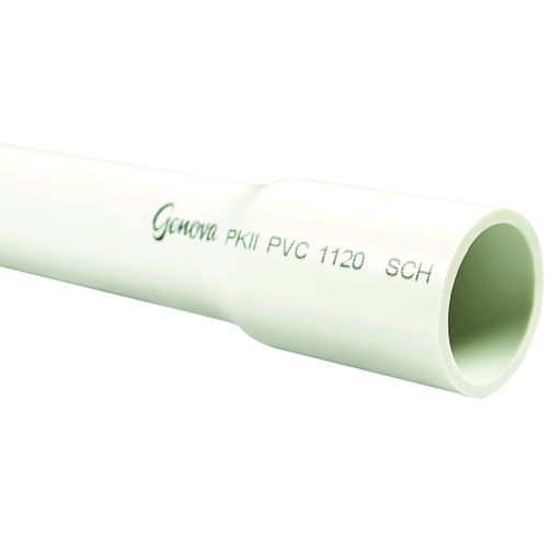 JM EAGLE 27615 SDR Series Pipe, 1-1/2 in, 20 ft L, Solvent Weld, PVC - 240" Stock Length