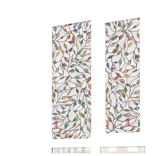 Window Film, 36 in L, 24 in W, New Leaf Pattern - pack of 4