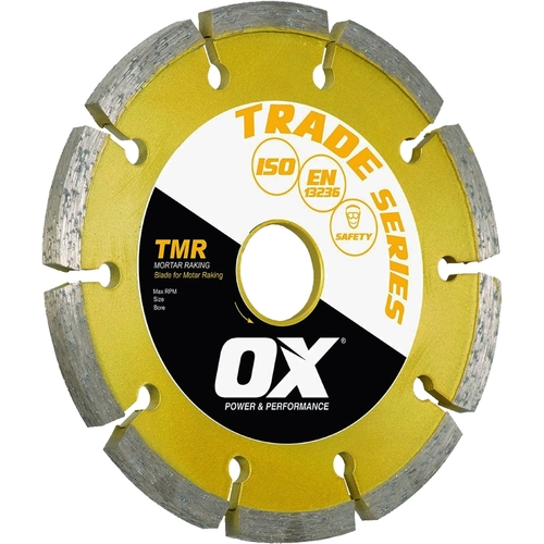 OX GROUP USA OX-TMR-4.5 TRADE TMR -TMR-4.5 Blade, 4-1/2 in Dia, 7/8 to 5/8 in Arbor, Segmented Rim
