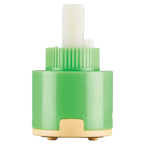 Faucet Cartridge, Ceramic, Chrome Plated, For: Single Handle Kitchen Faucets