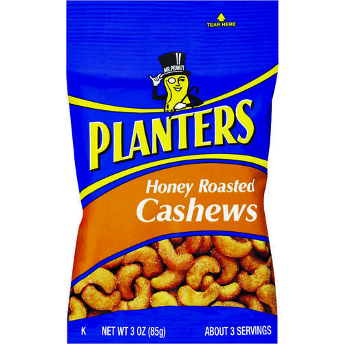 Planters 422700 Cashew, Honey Roasted Flavor, 3 oz Bag