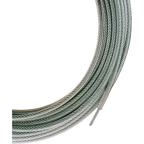 Super Heavy-Duty Clothesline, 50 ft L, Steel, Clear, 1700 lb Working Load