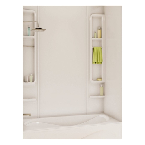 Finesse Series Bathtub Wall Kit, 33-1/2 in L, 61 in W, 80 in H, Acrylic, Glue Up Installation, White