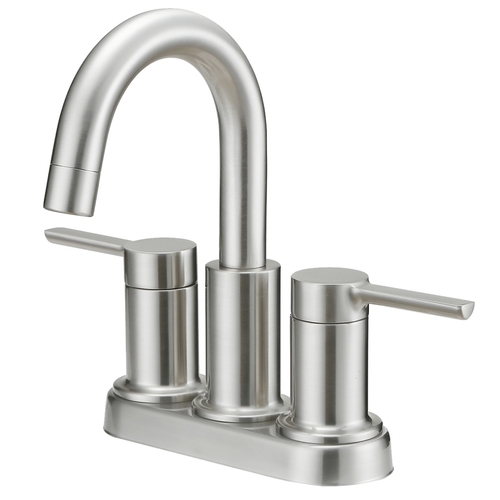 Lavatory Faucet, Two Handle, 4 in, Brush Nickel