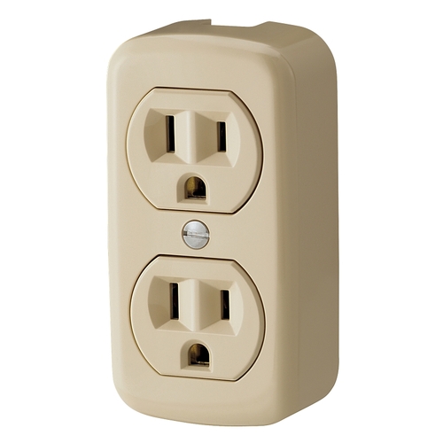 Eaton 78V-BOX Duplex Receptacle Wallplate, 2 -Pole, 15 A, 125 V, NEMA: 5-15R, Ivory