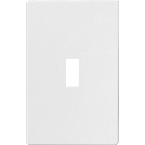 Wallplate, 4-7/8 in L, 3.12 in W, 1 -Gang, Polycarbonate, White, High-Gloss