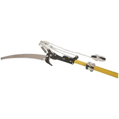 Tree Pole Pruner, 1-1/4 in Cutting Capacity, Teflon Coated Blade, Steel Blade