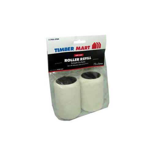 NOUR Z 3T05-2TBM Paint Roller Refill, 5 mm Thick Nap, 75 mm L, Polyester Cover