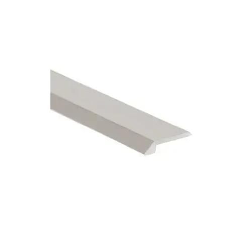 Molding Tile Edge Cap, 3 ft L, 3/4 in W, Aluminum, Clear