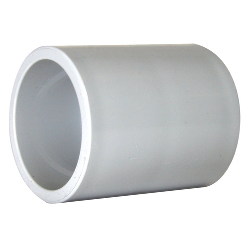 020001 Conduit Coupling, 1/2 in Hub, 1.1 in Dia, 1.4 in L, PVC