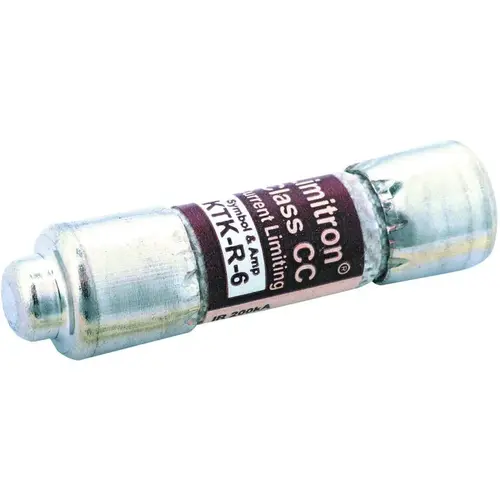 KTK-R-30 Fast Acting Fuse, 30 A, 600 V, 200 kA Interrupt, Melamine Body