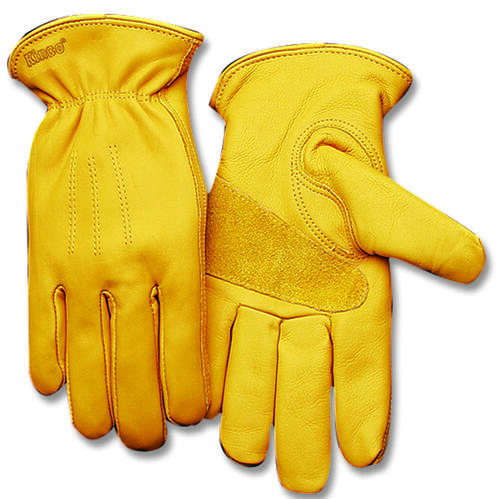 Premium-Grade Driver Gloves, Men's, XL, 11 in L, Keystone Thumb, Easy-On Cuff, Cowhide Leather, Gold Pair