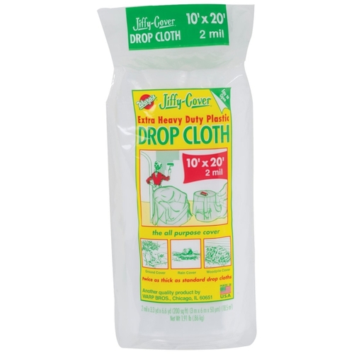 2JC-1020 Drop Cloth, 20 ft L, 10 ft W